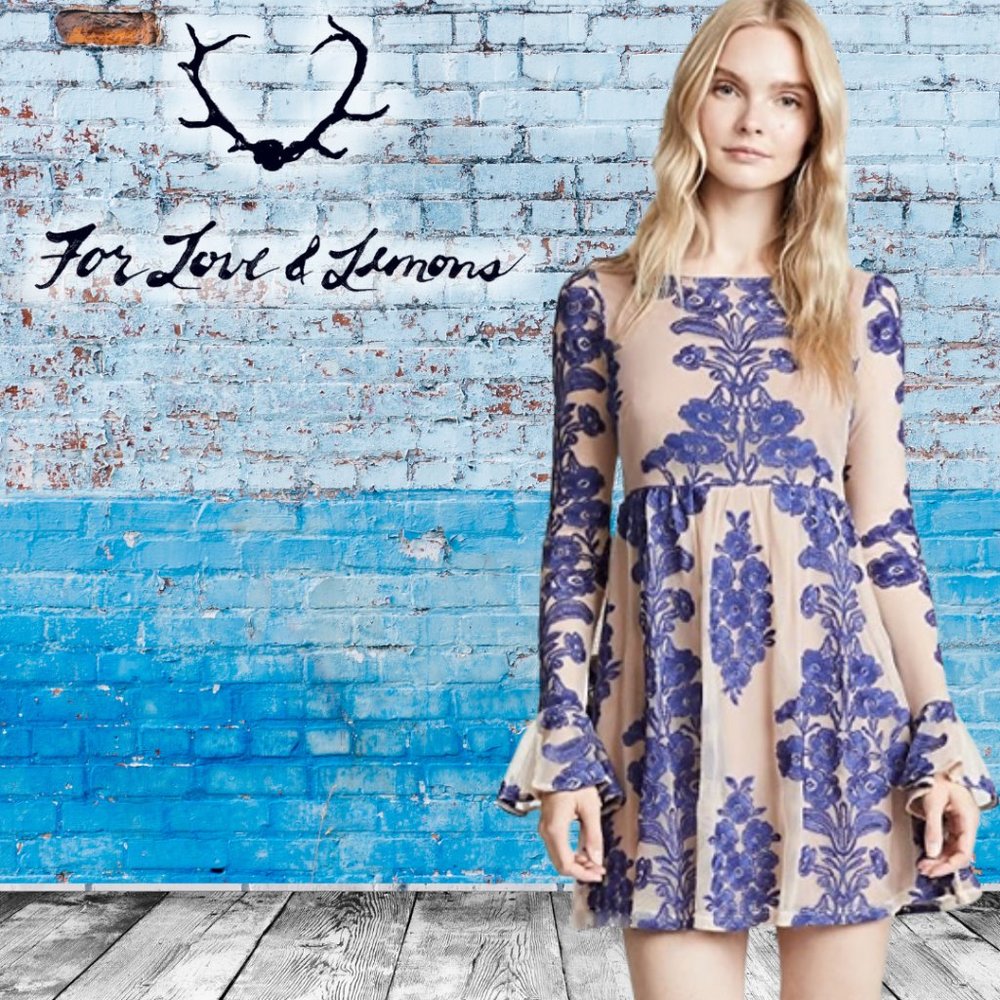 For Love & Lemons Temecula Floral Mini Dress